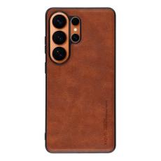 X-Level - X-LEVEL Samsung Galaxy S26 Ultra Mobilskal Konstl&auml;der Bojue-3 - Brun