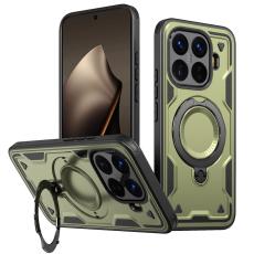 N/A - Xiaomi 15T Pro Skal Militärt Skydd Plast Kickstand - Olive Green
