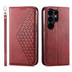 OEM - Xiaomi 17 Pl&aring;nboksfodral Konstl&auml;der med Handrem - R&ouml;d