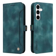 YIKATU - YIKATU Samsung Galaxy A35 5G Fodral PU L&auml;der Flip St&auml;ll - Gr&ouml;n