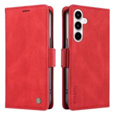 YIKATU - YIKATU Samsung Galaxy A35 5G Skal Konstl&auml;der St&auml;ll - R&ouml;d