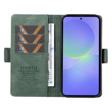 YIKATU - YIKATU Samsung Galaxy A37 Pl&aring;nboksfodral Konstl&auml;der - Gr&ouml;n