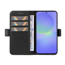 YIKATU - YIKATU Samsung Galaxy A37 Pl&aring;nboksfodral Konstl&auml;der St&auml;ll Skydd - Svart