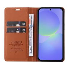 YIKATU - YIKATU Samsung Galaxy A37 Pl&aring;nboksfodral Konstl&auml;der - Brun