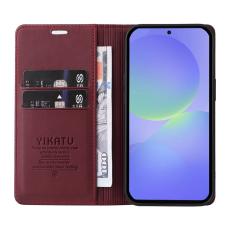 YIKATU - YIKATU Samsung Galaxy A37 Pl&aring;nboksfodral Konstl&auml;der - Vinr&ouml;d