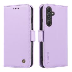 YIKATU - YIKATU Samsung Galaxy A55 5G Fodral &Auml;kta L&auml;der Magnetisk - Ljus Lila