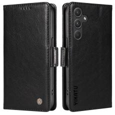 YIKATU - YIKATU Samsung Galaxy A55 5G Skal &Auml;kta L&auml;der - Svart