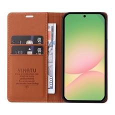 YIKATU - YIKATU Samsung Galaxy A57 Fodral PU L&auml;der - Brun