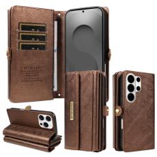 YIKATU - YIKATU Samsung Galaxy S26 Ultra Fodral L&auml;der - Brun