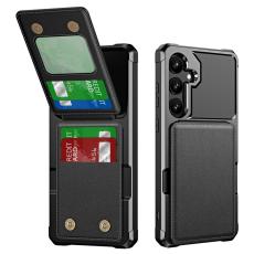 OEM - ZM11 Samsung Galaxy A55 5G Skal &Auml;kta L&auml;der + TPU - Svart