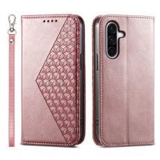 OEM - ABEEL Samsung Galaxy A35 5G Fodral PU L&auml;der + TPU - Ros&eacute;guld