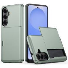 Amorus - AMORUS Samsung Galaxy S26 Plus Skal Plast Med Kortfack - Army Green