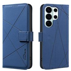 BINFEN COLOR - BINFEN Samsung Galaxy S26 Ultra Fodral &Auml;kta L&auml;der RFID Skydd - Bl&aring;