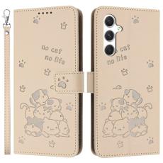 OEM - Cats Samsung Galaxy A35 5G Fodral &Auml;kta L&auml;der - Beige