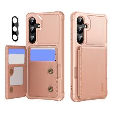 ENKAY - ENKAY Samsung Galaxy A35 5G Fodral PU L&auml;der + TPU - Ros&eacute;guld
