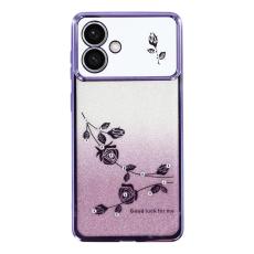 KADEM - KADEM Samsung Galaxy S26 Edge Skal Blommor TPU Flexibel Gradient - Lila