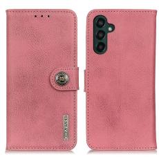 KHAZNEH - KHAZNEH Samsung Galaxy A35 5G Fodral &Auml;kta L&auml;der - Rosa