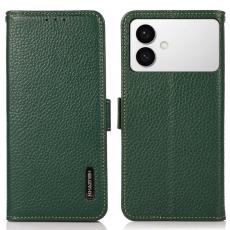 KHAZNEH - KHAZNEH Samsung Galaxy S26 Edge Skal &Auml;kta L&auml;der RFID Skydd - Gr&ouml;n