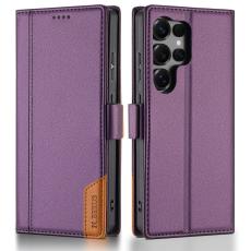 N.BEKUS - N.BEKUS P3 F&ouml;r Samsung Galaxy S26 Ultra Fodral PU L&auml;der - Lila