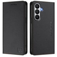 OEM - RINACASIS Samsung Galaxy S26 / S26 Pro Fodral &Auml;kta L&auml;der RFID Skydd - Svart