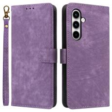 OEM - Samsung Galaxy A35 5G Fodral &Auml;kta L&auml;der RFID Skydd - Lila