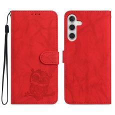 OEM - Samsung Galaxy A35 5G Fodral Konstl&auml;der Uggla - R&ouml;d