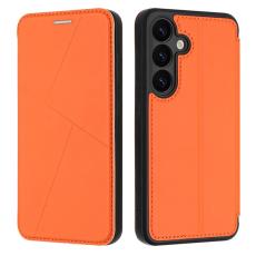 OEM - Samsung Galaxy A35 5G Fodral Magnetisk St&auml;ngning &Auml;kta L&auml;der - Orange
