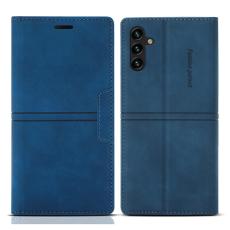 OEM - Samsung Galaxy A35 5G Fodral Magnetiskt Flip St&auml;ll &Auml;kta L&auml;der - Bl&aring;