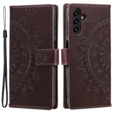 OEM - Samsung Galaxy A35 5G Fodral Mandala M&ouml;nster Konstl&auml;der - Brun