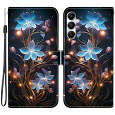 OEM - Samsung Galaxy A35 5G Fodral M&ouml;nstertryck &Auml;kta L&auml;der - Liten Lyktblomma