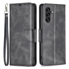 OEM - Samsung Galaxy A35 5G Fodral St&auml;ll &Auml;kta L&auml;der - Svart