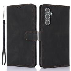 OEM - Samsung Galaxy A35 5G Pl&aring;nboksfodral &Auml;kta L&auml;der St&auml;ll - Svart