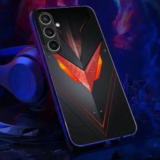 OEM - Samsung Galaxy A35 5G Skal Tempererat Glas + TPU Call Flash - R&ouml;d Triangel