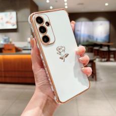 OEM - Samsung Galaxy A35 5G Skal TPU Electropl&auml;terad Kantskydd - Ivory White