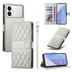 OEM - Samsung Galaxy S26 Edge Fodral &Auml;kta L&auml;der Rhombus - Beige