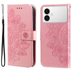 OEM - Samsung Galaxy S26 Edge Fodral Konstl&auml;der Blomm&ouml;nster - Rosa