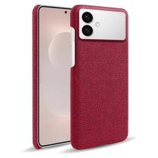 OEM - Samsung Galaxy S26 Edge Skal Kl&auml;dd Textur Anti-Scratch Plast - R&ouml;d