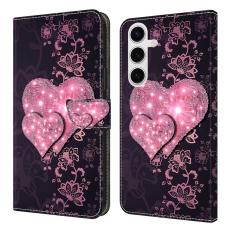 OEM - Samsung Galaxy S26 Plus Fodral 3D M&ouml;nster PU L&auml;der - Spets Hj&auml;rtan