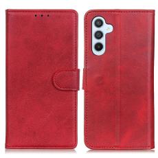 OEM - Samsung Galaxy S26 Fodral &Auml;kta L&auml;der St&auml;llfunktion - R&ouml;d