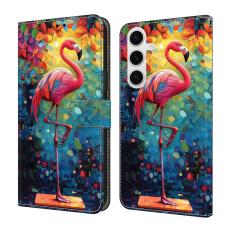 OEM - Samsung Galaxy S26 Plus Fodral F&auml;llbart St&auml;ll PU L&auml;der M&ouml;nster - Bird