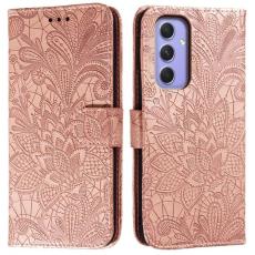 OEM - SAMSUNG Galaxy S26 Plus Fodral Konstl&auml;der Flip - Ros&eacute;guld