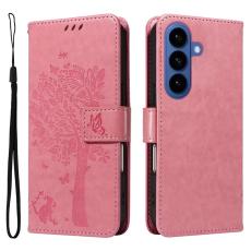 OEM - Samsung Galaxy S26 Plus Fodral Konstl&auml;der Katttr&auml;dsm&ouml;nster - Rosa