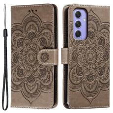OEM - Samsung Galaxy S26 Plus Fodral PU L&auml;der Mandala Tryck - Gr&aring;