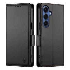 OEM - Samsung Galaxy S26 Plus Fodral Konstl&auml;der St&auml;llfunktion - Svart