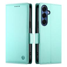 OEM - Samsung Galaxy S26 Plus Fodral PU L&auml;der Pl&aring;nboksfodral - Mintgr&ouml;n