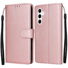OEM - Samsung Galaxy S26 Plus Fodral St&auml;ll PU L&auml;der - Ros&eacute;guld