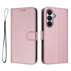 OEM - Samsung Galaxy S26 / S26 Pro Fodral &Auml;kta L&auml;der RFID Skydd - Rosa