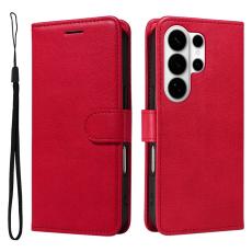 OEM - Samsung Galaxy S26 Ultra Fodral &Auml;kta L&auml;der Med Rem - R&ouml;d