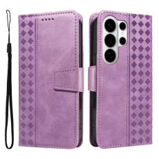 OEM - Samsung Galaxy S26 Ultra Fodral &Auml;kta L&auml;der St&auml;ll - Ljus Lila