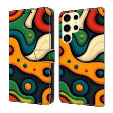 OEM - Samsung Galaxy S26 Ultra Fodral F&auml;llbart St&auml;ll PU L&auml;der - M&ouml;nstrad